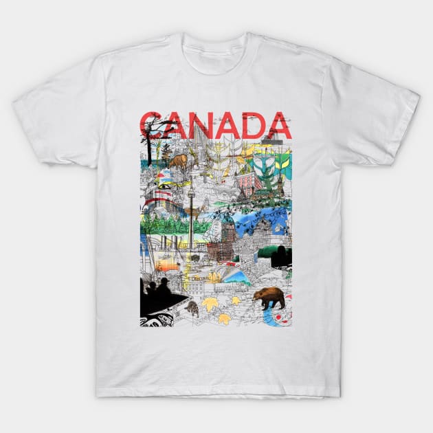 Canada T-Shirt by davidbushell82